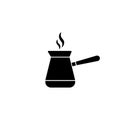 Jezve turkish coffe pot icon. Vector on isolated white background. EPS 10