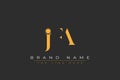JFA abstract letter logo design Royalty Free Stock Photo