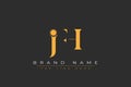 JFH abstract letter logo design Royalty Free Stock Photo