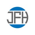 JFH letter logo design on white background. JFH creative initials circle logo concept. JFH letter design Royalty Free Stock Photo