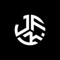 JFK letter logo design on black background. JFK creative initials letter logo concept. JFK letter design