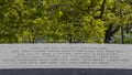 JFK Memorial Inscription