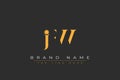 JFW abstract letter logo design Royalty Free Stock Photo
