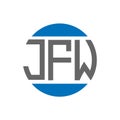 JFW letter logo design on white background. JFW creative initials circle logo concept. JFW letter design Royalty Free Stock Photo