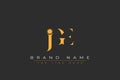JGE abstract letter logo design Royalty Free Stock Photo