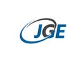 JGE logo, design, vector illustration Royalty Free Stock Photo
