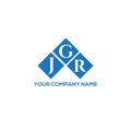 JGR letter logo design on WHITE background. JGR creative initials letter logo concept. JGR letter design Royalty Free Stock Photo