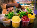 Jhalmuri mixture chaat being sold by a fast food vendor