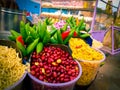 Jhalmuri mixture chaat being sold by a fast food vendor