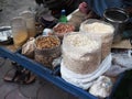 jhalmuri mixture chaat being sold by a fast food vendor