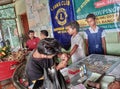 Blood test camp in a rural primary school. Blood Group checking camp in a village in India