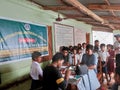 Blood test camp in a rural primary school. Blood Group checking camp in a village in India
