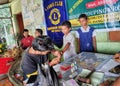 Blood test camp in a rural primary school. Blood Group checking camp in a village in India