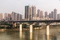 Jialingjiang Bridge over Jialing river in Chongqing, Chi Royalty Free Stock Photo