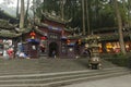 Jianfu palace temple at qingcheng mount, dujiangyan.