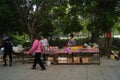 Jiangmen Xinhui, China: street vendors Royalty Free Stock Photo