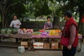 Jiangmen Xinhui, China: street vendors Royalty Free Stock Photo