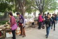 Jiangmen Xinhui, China: street vendors Royalty Free Stock Photo