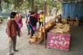 Jiangmen Xinhui, China: street vendors Royalty Free Stock Photo