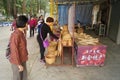 Jiangmen Xinhui, China: street vendors Royalty Free Stock Photo