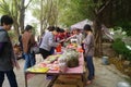 Jiangmen Xinhui, China: street vendors Royalty Free Stock Photo