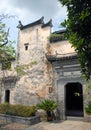 Jiangwan in Wuyuan County, Jiangxi Province, China. Traditional old building with Chinese tiled roof. Royalty Free Stock Photo