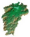 Jiangxi relief map