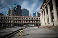 Street view of Jianghan Road , in wuhan city,china Royalty Free Stock Photo