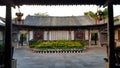 An inner courtyard in the typical Chinese noble residence of the Zhu`s Family, Jianshui, Yunnan, China Royalty Free Stock Photo