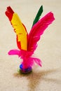 Jianzi or Kikbo shuttlecock, Chinese game for exercise or competition. Royalty Free Stock Photo