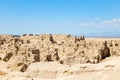 Jiaohe Ruins seen from above, Turpan, China. AAncient capital of the Jushi kingdom, it was a natural fortress on a steep plateau