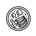 Jiaozi icon vector isolated on white background, Jiaozi sign