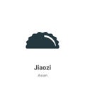 Jiaozi vector icon on white background. Flat vector jiaozi icon symbol sign from modern asian collection for mobile concept and
