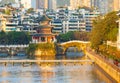 Jiaxiu tower in the setting sun