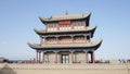 Ancient castle, building and fortress found in Jiayu Guan, the western end of the great wall of Ch