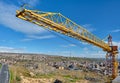 Jib crane tower against blue sky Royalty Free Stock Photo