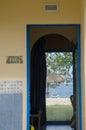 View through Seaside Hotel Room to Ocean