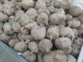 jicama or Mexican potato or ahipa or Chinese potato or sweet turnip close-up