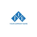 JIE letter logo design on WHITE background. JIE creative initials letter logo concept. JIE letter design