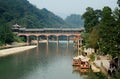 Jie Zi Ancient Town, China: Covered Bridge