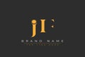 JIF abstract letter logo design Royalty Free Stock Photo