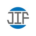 JIF letter logo design on white background. JIF creative initials circle logo concept. JIF letter design