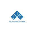 JIF letter logo design on WHITE background. JIF creative initials letter logo concept. JIF letter design