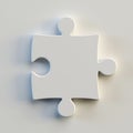 Jigsaw font 3d rendering, blank puzzle piece