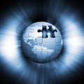 Jigsaw globe Royalty Free Stock Photo