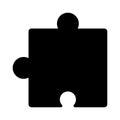 Jigsaw glyph flat vector icon