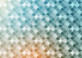 Jigsaw green gradient minimal geometric pattern puzzle background