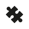 Jigsaw Part Glyph Pictogram. Puzzle Piece Silhouette Icon. Match Combination, Creative Idea, Looking For Solution Royalty Free Stock Photo