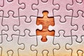 Jigsaw puzzle background, almost done Royalty Free Stock Photo