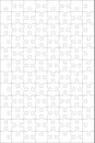 Jigsaw puzzle blank template of 96 pieces Royalty Free Stock Photo